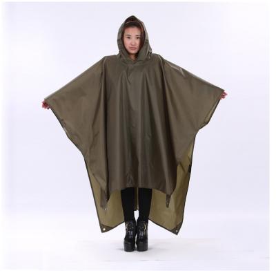 China Maiyu Waterproof 210T Waterpoof Polyester Rain Windproof Poncho With PU Coating for sale