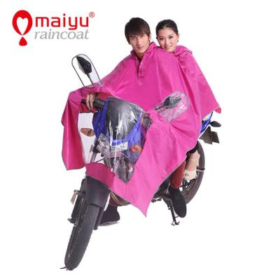 China Custom Two Person Rainwear Motorcycle Raincoat For Adult Reusable Rain Poncho for sale