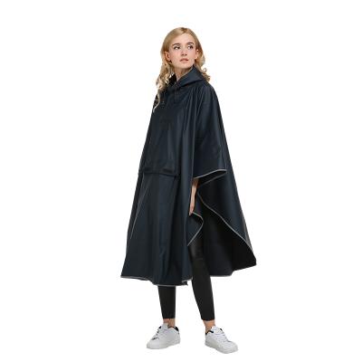 China 100% Polyester Rain Motorcycle Poncho Waterproof Outdoor PU Coated Rain Coat For Adult for sale