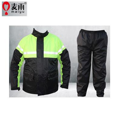 China Maiyu Riding Polyester Safety Reflective Raincoat Durable Rain Coat for sale