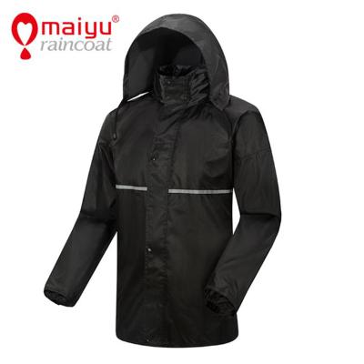 China 100% Waterproof Rain Poncho Jacket Coat Adults Hooded Waterproof Outdoor Raincoat For Men for sale