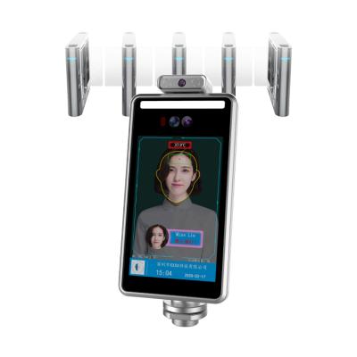 China Motion Detection Access Control Temperature Measurement Body Scanner Camera Time Face Recognition Time Attendance for sale