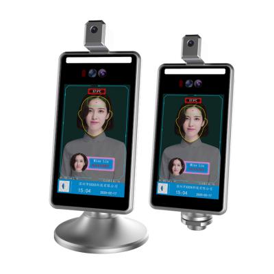 China 8 inch motion detection selling support body temperature measurement and alarm face recognition high temperature terminal for sale