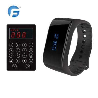 China Waterproof restaurant beeper system 3.7V lithium battery bracelet watch vibrating call system multi-functional queuing system for sale