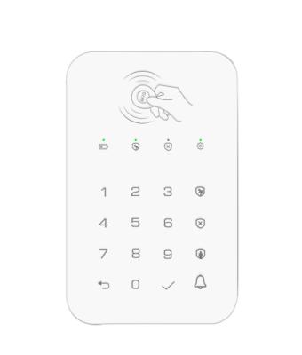 China For Home Burglar Alarm System Factory RF 433MHz Wholesale Wireless Touch Password Keypad For Tuya RFID Alarm System Support Card And Doorbell Press for sale