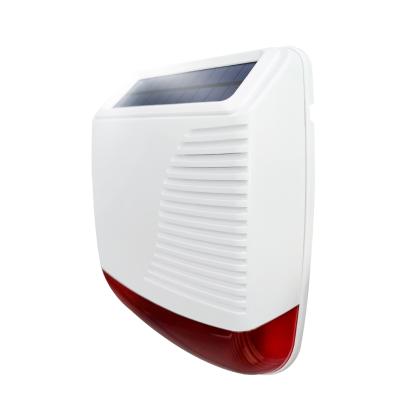 China Large Outdoor 433mhz Strobe Solar Siren Wireless Remote Control for G12 G30 G34 G20 Home Security wIfI GSM Alarm System with Flashing Response for sale