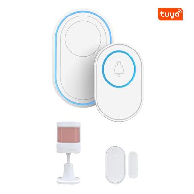 China Hot Selling Multi-Function Wireless Smart Light LED Alarm Bell Home Security Doorbell Inalambri Remote Control 58 Songs for sale