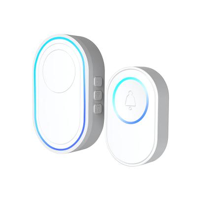 China 58 Songs Wireless Doorbell Chime Doorbell Doorbell Alarm LED Light SOS Smart Button Wireless Home Security Optional Remote Control Optional for sale