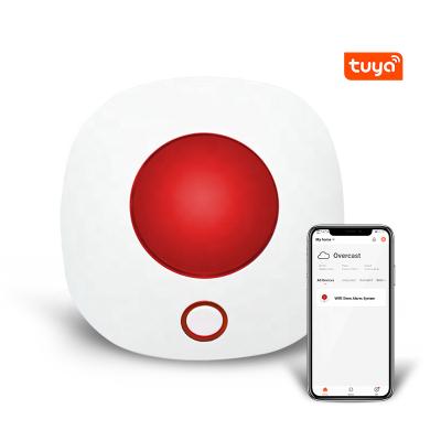 China Tuya Life Factory Price Tuya Life Smart WIFI Strobe Siren Indoor Alarm with 110dB Support Alexa and Google Voice Control for sale