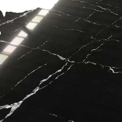 China CSQ231 Black High Quality Artificial Quartz Stone Vanity Top Countertop Quartz Slabs Kitchen Workingtop China Factory for sale