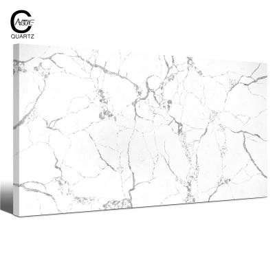 Cina Caxstone Artificial Quartz Stone Sheet White Calcatta Quartz Slabs for Hotel in vendita