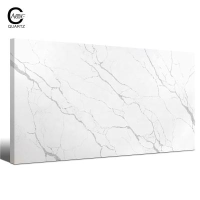 중국 CAXSTONE Slab Factory High Density Quartz Stone Polished Surface Calacatta Quartz Stone for Kitchen Counter-top 20mm Big Slab 판매용