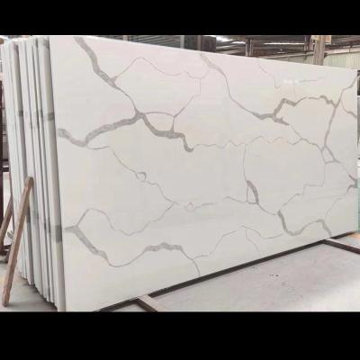 China CAXSTONE Slabs Factory Carrara Quartz Stone Wholesale Calacatta Quartz Big Slab 93% Natural White for sale