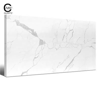 China CAXSTONE Countertop Slabs Quartz Stone Calacatta Quartz High Whiteness Arabescato Classic Factory Wholesale Natural Big Slab for sale