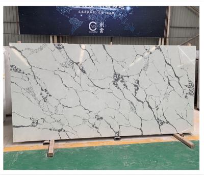 China Wholesale Marble look Quartz slab calacatta gold counter top high tops wedge for kids for sale