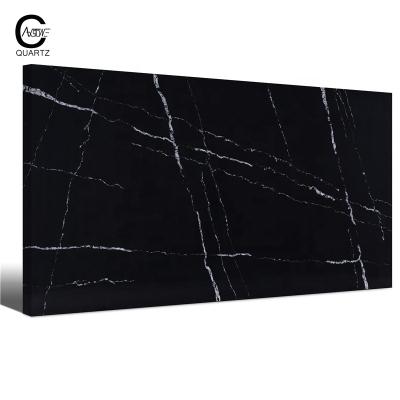 China Artificial Stone Black Marble Pattern Design for Living Room Design for sale