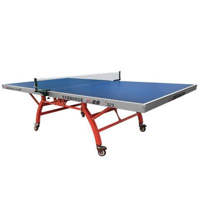 China HDF Double Fish 323 Blue Color Competition International Standard Professional Height Folding And Movable Indoor Table for sale