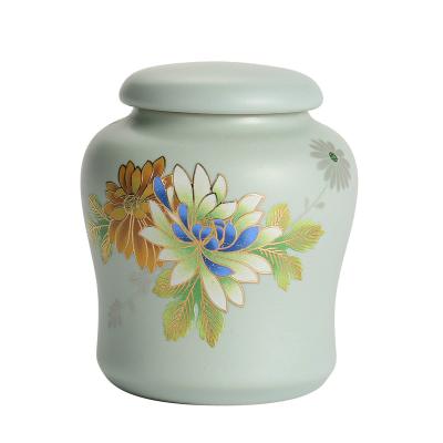 China Sustainable Ready To Ship Ruyao Ceramic Porcelain Recycled Custom Tea Canister Canister Packaging For Tea for sale