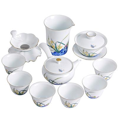 China Viable ready to ship ceramic china teapot gaiwan tea set for sale