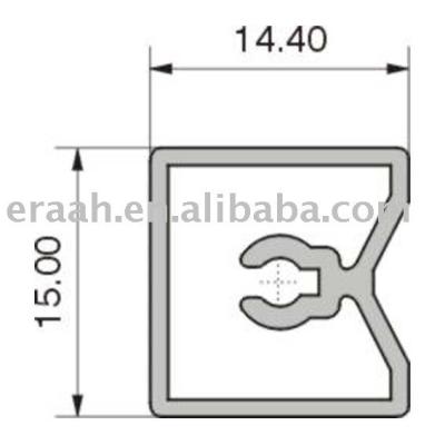 China OPK-020B-07 Aluminum Door Wardrobe Sliding Door System (With Rubber Seal) for sale