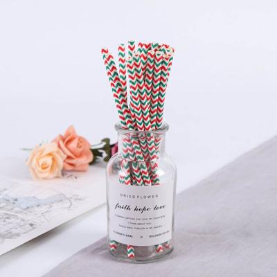 China Food Grade Biodegradable Biodegradable Hot Sale Eco Friendly Christmas Drinking Paper Straws Partly for sale