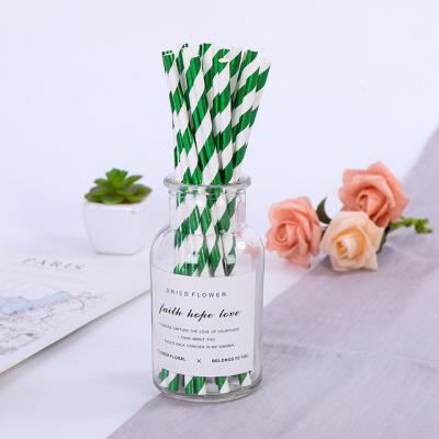 China Wholesale Biodegradable Biodegradable Beverage Eco-Friendly Stripe Food Paper China Biodegradable Custom Disposable Drink Straw for sale