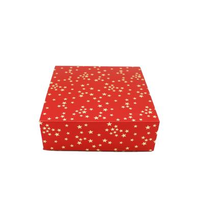 China 2021 New Style Recyclable Custom Folding Red Star Logo Magnetic Gift Packaging Box for sale