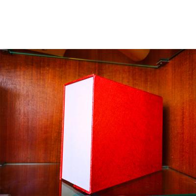 China Recycled Materials Factory Custom Printed Red Pattern Magnetic Closure Paper Gift Cardboard Announcement Box For Packaging for sale