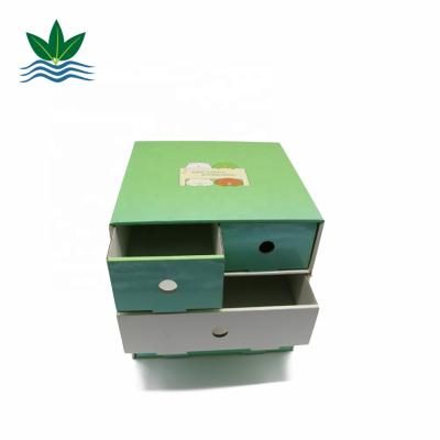 China Manufacturer New Design Recyclable Storage Drawer Paper Box Multilayer Packaging for sale