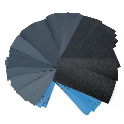 China Long Life 45Pcs High Performance Mixed Sandpaper 80-3000 Grit Silicon Carbide Waterproof Wet & Dry Sanding Sheet for sale