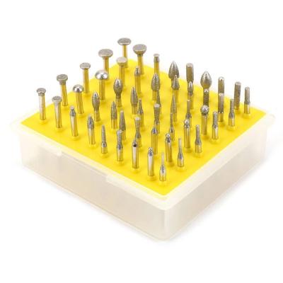 China Long Lasting 50pcs Kit Diamond Grinding Head 120 Abrasive Dusts for Metallurgical Glass Polishing Tools for sale