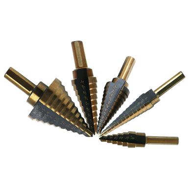 China Metal Drilling Step Drill Bits Set HSS Cobalt Multiple Hole 50 Sizes Cobalt Multiple Sizes Cobalt Carbide Titanium Conical Drill Puncher Hole Cutter Tool With Case for sale