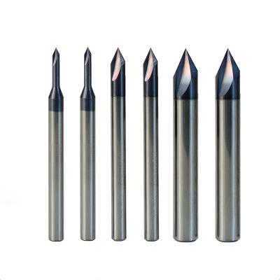 China CNC Machining 3 Flute 60 Degree Chamfer Milling Cutter CNC Router Bit 2-12mm Tungsten Carbide Chamfer End Mill CNC Router Engraving Tool milling for sale