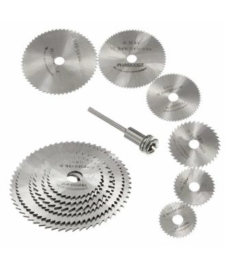 China High Performance 7pcs Mini Saw Blade Set HSS Material Long Life Circular Saw Blade Electric Grinding Disc T Cutting Rotary Electric Circular Saw Blades for sale