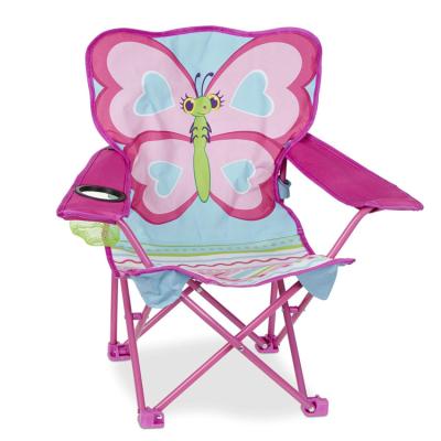 China Amazon Modern Hot Selling Easy Carry Cartoon Pattern Wholesale Folding Butterfly Camping Foldable Children's Beach Chair for sale