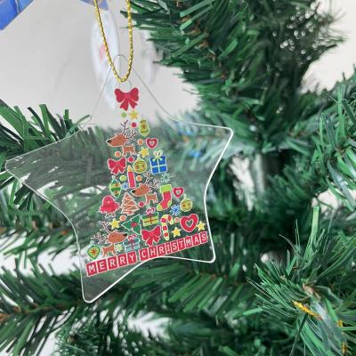 China Wholesale Acrylic Glass Mini Christmas Wine Glass Hanging Ornaments for sale