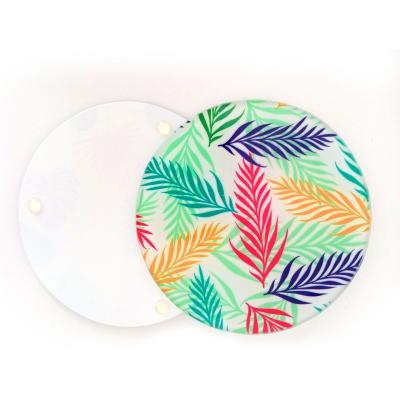 China Sustainable Hot Sale Custom Round Transparent Glass Coaster Coaster Factory Price for sale