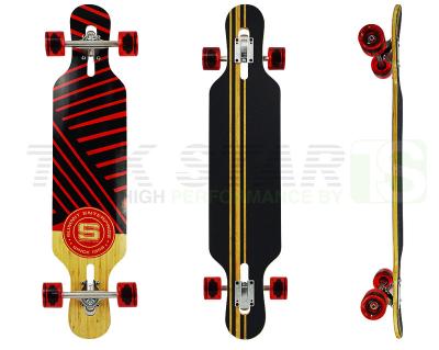 China Wholesale High Quality Full Bamboo Street and Cruiser Bamboo+ Fiberglass Longboards Hybrid Longboards for sale