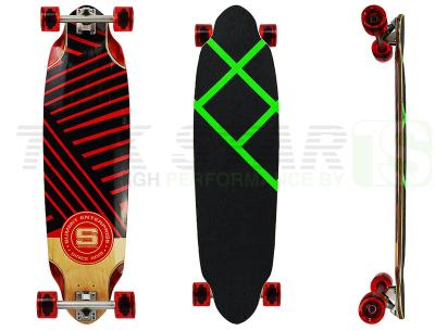 China 7 Ply100% Canadian Maple 38inch Cruiser Skate Board Longboards Made From 8ply Canadian Maple Decks for sale