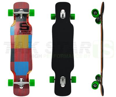 China 39 Inch Maple 8 Ply100% Canadian Bamboo With Fiberglass Longboard Skateboard Complete for sale