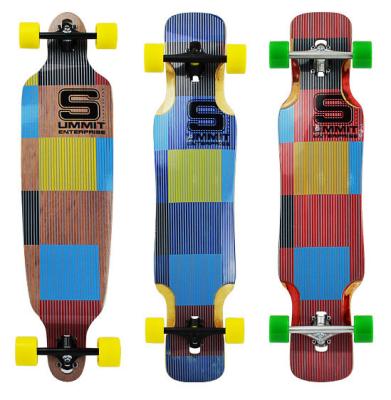 China Adult 9ply Canadian Maple Longboard Complete For Drop and Freeride Longboards Skateboards for sale