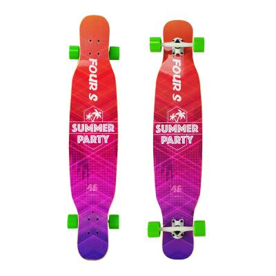 China Adult Long Board Composite Decks Bamboo Fiberglass Longboard Deck for sale