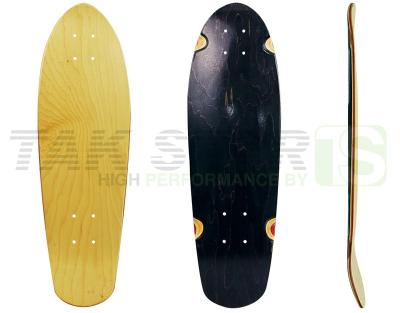 China Wholesale Cheap Wooden Canadian Maple+Bamboo Cruiser Skateboard Decks White for sale