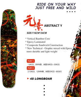 China Longboard Decks Laminate Construction Adult Bamboo Longboard Decks for sale