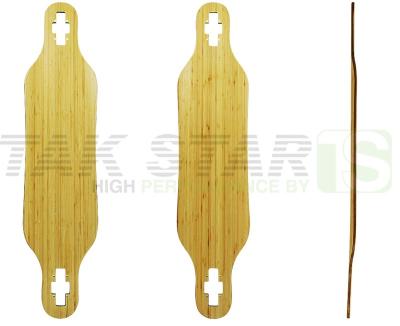 China Empty Bamboo+fiberglass OEM drop through longboard decks, fiberglass and bamboo longboard decks for sale