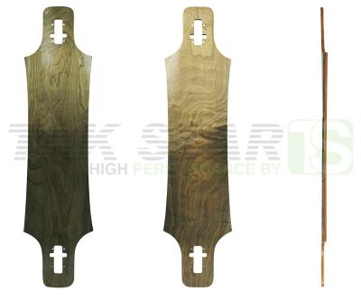 China Wholesale Empty Wooden Canadian Maple+Bamboo Longboard Decks for sale