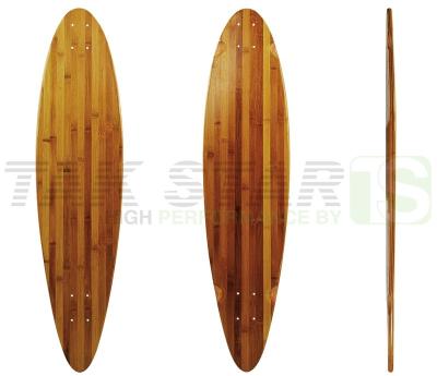 China Canadian Maple+Bamboo Customize Fold Bamboo Longboard Decks Pin Tail Bamboo Decks for sale