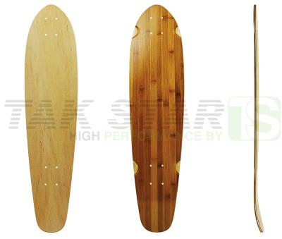 China Adult Bamboo Longboard Decks Single Kick Tail Longboard Decks Surf Skate Deck for sale