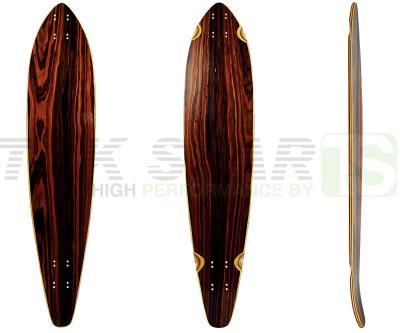 China Maple Longboard Decks Pintail Adult Wood Longboard Decks for sale