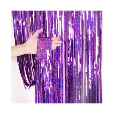 China Wholesale High Quality Colorful Thick Strip Decoration Party Laser Indoor Rain Curtain for sale